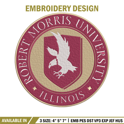 Robert Morris design embroidery design, NCAA embroidery, Embroidery design, Logo sport embroidery, Sport embroidery