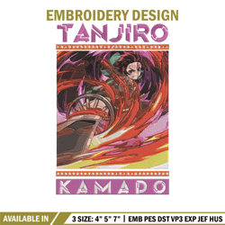 Tanjiro kamado Embroidery Design, Demon slayer Embroidery,Embroidery File,Anime Embroidery, Anime shirt,Digital download