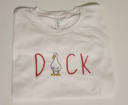 Silly Goose Duck Embroidered T-shirt, Silly Goose Embroidery, Funny Duck Goose, Silly Duck T-shirt