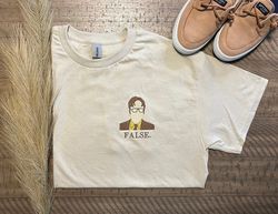 False, The Office Embroidered T-Shirt
