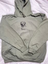 Custom Name x Dog Embroidered Hoodie