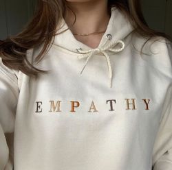 Empathy Embroidered Mental Health Sweatshirt Hoodie