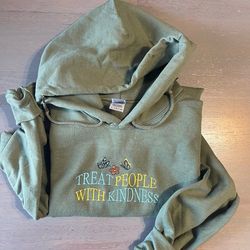 Harry Styles Embroidered Sweatshirt Treat People With Kindness Hoodie