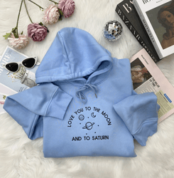 Love You To The Moon And To Saturn Embroidered Sweater