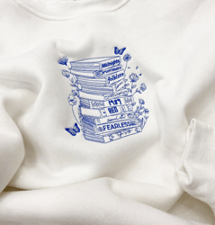 Albums As Books Embroidered Sweatshirt Hoodie T-shirt