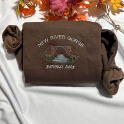 New River George embroidered Sweatshirt, New River George National Park embroidered crewneck gift for her him gift for m