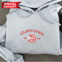 Vintage Atlanta Hawks est 1946 Embroidered Unisex Shirt, Hawks NBA T Shirt, Basketball