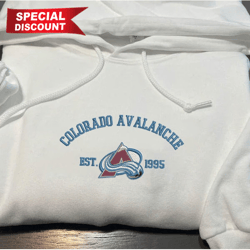 Vintage Colorado Avalanche Embroidered Sweatshirt, NHL Embroidered Sweater, Embroidered NHL Shirt