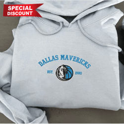 Vintage Dallas Mavericks est 1980 Embroidered Unisex Shirt, NBA T Shirt, Basketball
