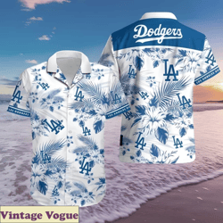 LA Dodgers Aloha Shirt Gift For Beach Vacation