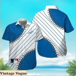 Los Angeles Dodgers Button Up Tropical Aloha Dodgers Aloha Shirt, LA Dodgers Aloha Shirt