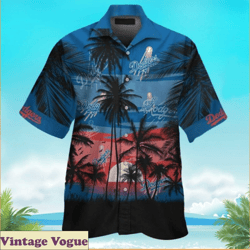 Los Angeles Dodgers Coconut Tree Aloha Shirt, LA Dodgers Aloha Shirt