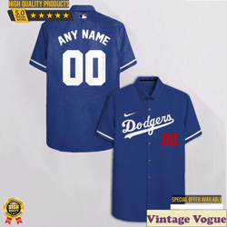 Los Angeles Dodgers Logo Aloha Shirt, Cheap Men Dodgers Baseball Apparel Custom Shirt, Aloha S