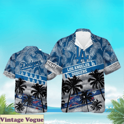 Los Angeles Dodgers Palm Tree Aloha Shirt, LA Dodgers Aloha Shirt