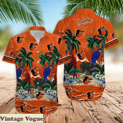 Orioles Tropical Sea And Parrots Aloha Shirt, Orioles Aloha Shirt