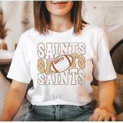 Vintage New Orleans Football T-Shirt, Saints Football T-Shirt, New Orleans Football Team Shirt