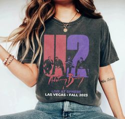 Las Vegas U2 Ultraviolet Sphere 2023, band concert, U2 Graphic music tshirt