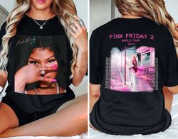 pink friday 2 airbrush nicki minaj 2 sided shirt, nicki minaj tour shirt, nicki minaj merch