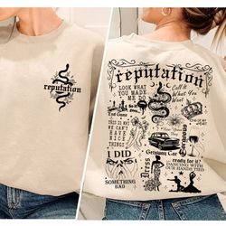 Reputation Tracklist Tee, The Eras Tour Word T-shirt, Swiftie Fan Gift