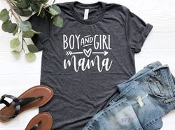 Boy And Girl Mama Shirt, Mama Shirt, Gift For Mom