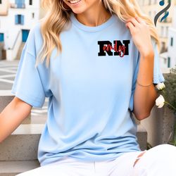 Custom Name Pocket Registered Nurse T-Shirt, Registered Nurse Shirt, RN T-shirt
