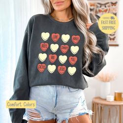 Candy Heart Graphic Tee, Valentines Day Tshirt, Cowboy Love Shirt