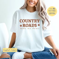 Country Roads T-shirt, Country Tee, Western Tshirt