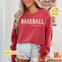 Cute Baseball Mom Graphic Tee, Baseball Shirt, Baseball Mom Heart