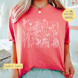 Flower Garden Shirt, Floral T-shirt, Flowers Tshirt