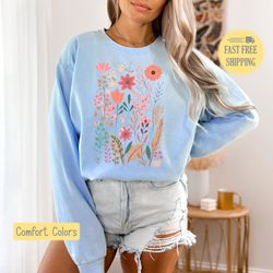 Flower Graphic Tee, Floral Tee Shirt, Spring Flower T-shirt