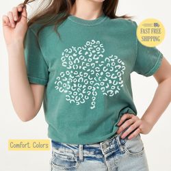 Leopard Clover, St Patrick Tee, St Patricks Day T-shirt