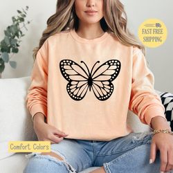 Monarch Butterfly TShirt, Simple Butterfly Design T-shirt, Gift for Butterfly Enthusiast