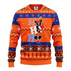 MLB New York Mets Hohoho Mickey Ugly Hoodie 3D Zip Hoodie 3D Ugly Christmas Sweater 3D Fleece Hoodie