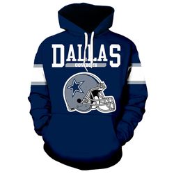 Dallas Cowboys All Over Print 3D Hoodie Zip Hoodie Fleece Hoodie 3D, NFL Hoodie Zip Hoodie Fleece Hoodie 3D