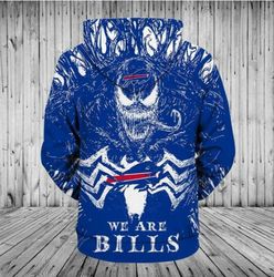 Buffalo Bills All Over Print 3D Hoodie Zip Hoodie Fleece Hoodie 3D, NFL Hoodie Zip Hoodie Fleece Hoodie 3D