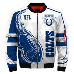 Indianapolis Colts Bomber Jackets Football Custom Name, Indianapolis Colts NFL Bomber Jackets, NFL Bomber Jackets