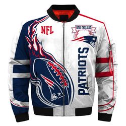 New England Patriots Bomber Jackets Football Custom Name, New England Patriots NFL Bomber Jackets, NFL Bomber Jackets
