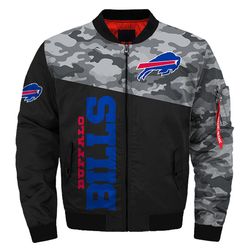 Buffalo Bills Military Bomber Jackets Custom Name, Buffalo Bills NFL Bomber Jackets, NFL Bomber Jackets