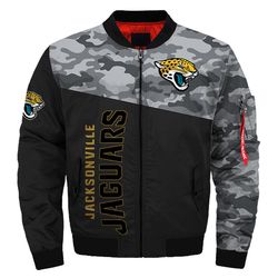 Jacksonville Jaguars Military Bomber Jackets Custom Name, Jacksonville Jaguars NFL Bomber Jackets, NFL Bomber Jackets