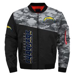 Los Angeles Chargers Military Bomber Jackets Custom Name, Los Angeles Chargers NFL Bomber Jackets, NFL Bomber Jackets