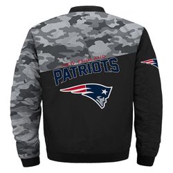 New England Patriots Military Bomber Jackets Custom Name, New England Patriots NFL Bomber Jackets, NFL Bomber Jackets