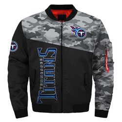Tennessee Titans Military Bomber Jackets Custom Name, Tennessee Titans NFL Bomber Jackets, NFL Bomber Jackets