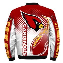 Arizona Cardinals Helmet Bomber Jackets Custom Name, Arizona Cardinals NFL Bomber Jackets, NFL Bomber Jackets