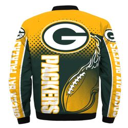 Green Bay Packers Helmet Bomber Jackets Custom Name, Green Bay Packers NFL Bomber Jackets, NFL Bomber Jackets