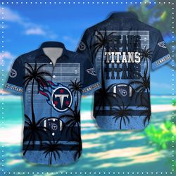 Tennessee Titans Hawaiian Shirt Coconut Tree, Personalized NFL Tennessee Titans Hawaiian Shirt 1