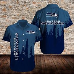 Seattle Seahawks Hawaiian Shirt Graffiti, Personalized NFL Seattle Seahawks Hawaiian Shirt