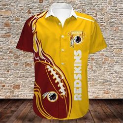 Washington Commanders Hawaiian Shirt Rugby, Personalized NFL Washington Commanders Hawaiian Shirt