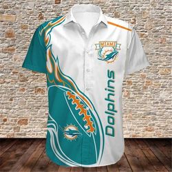 Miami Dolphins Hawaiian Shirt Rugby, Personalized NFL Miami Dolphins Hawaiian Shirt