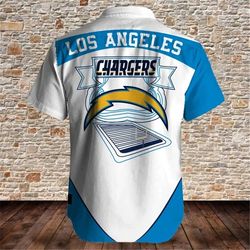 Los Angeles Chargers Hawaiian Shirt Rugby, Personalized NFL Los Angeles Chargers Hawaiian Shirt