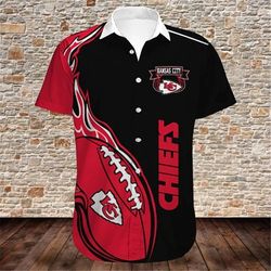 Kansas City Chiefs Hawaiian Shirt Rugby, Personalized NFL Kansas City Chiefs Hawaiian Shirt